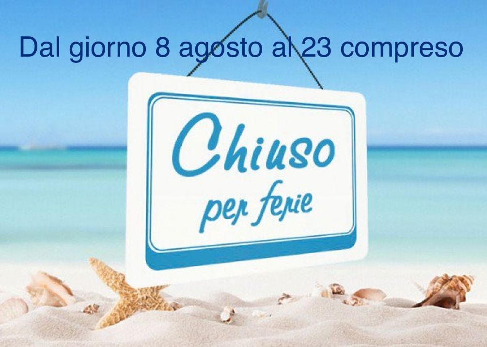 TSN Rho - chiusura estiva per ferie anno 2022 dal 8 al 23 agosto compresi 